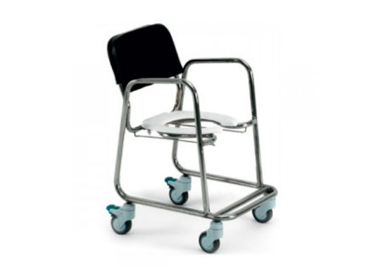 COD 5002-Cadeira de Banho Hospitalar Aço Inox